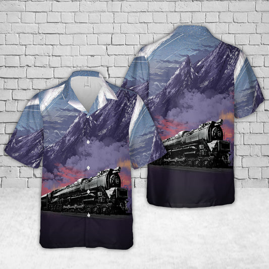 Pennsylvania Railroad Baldwin S-2 class 6-8-6 Steam Turbine Locomotive #6200 Hawaiian Shirt