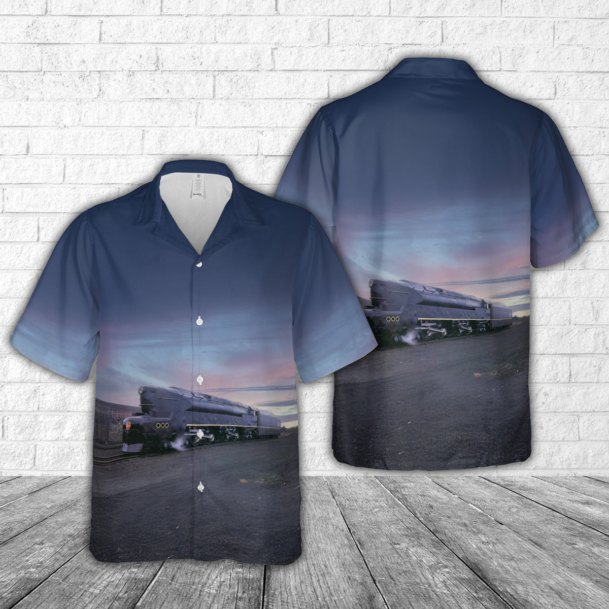 Pennsylvania Railroad Baldwin built T-1 4-4-4-4 Hawaiian Shirt