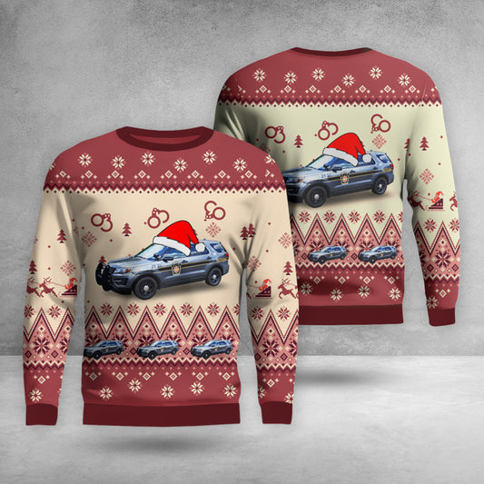 Pennsylvania State Police 2019 Ford Police Interceptor Utility Christmas AOP Sweater
