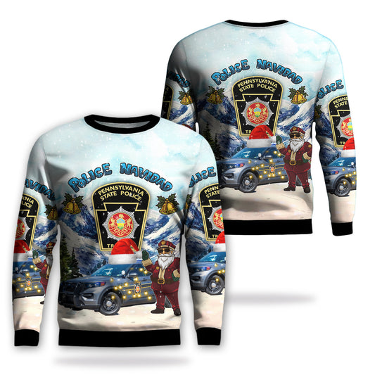 Pennsylvania State Police ACD 8 2020 Ford Police Interceptor Utility Christmas AOP Sweater