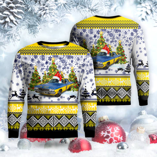 Pennsylvania State Police Plymouth Fury Christmas AOP Sweater