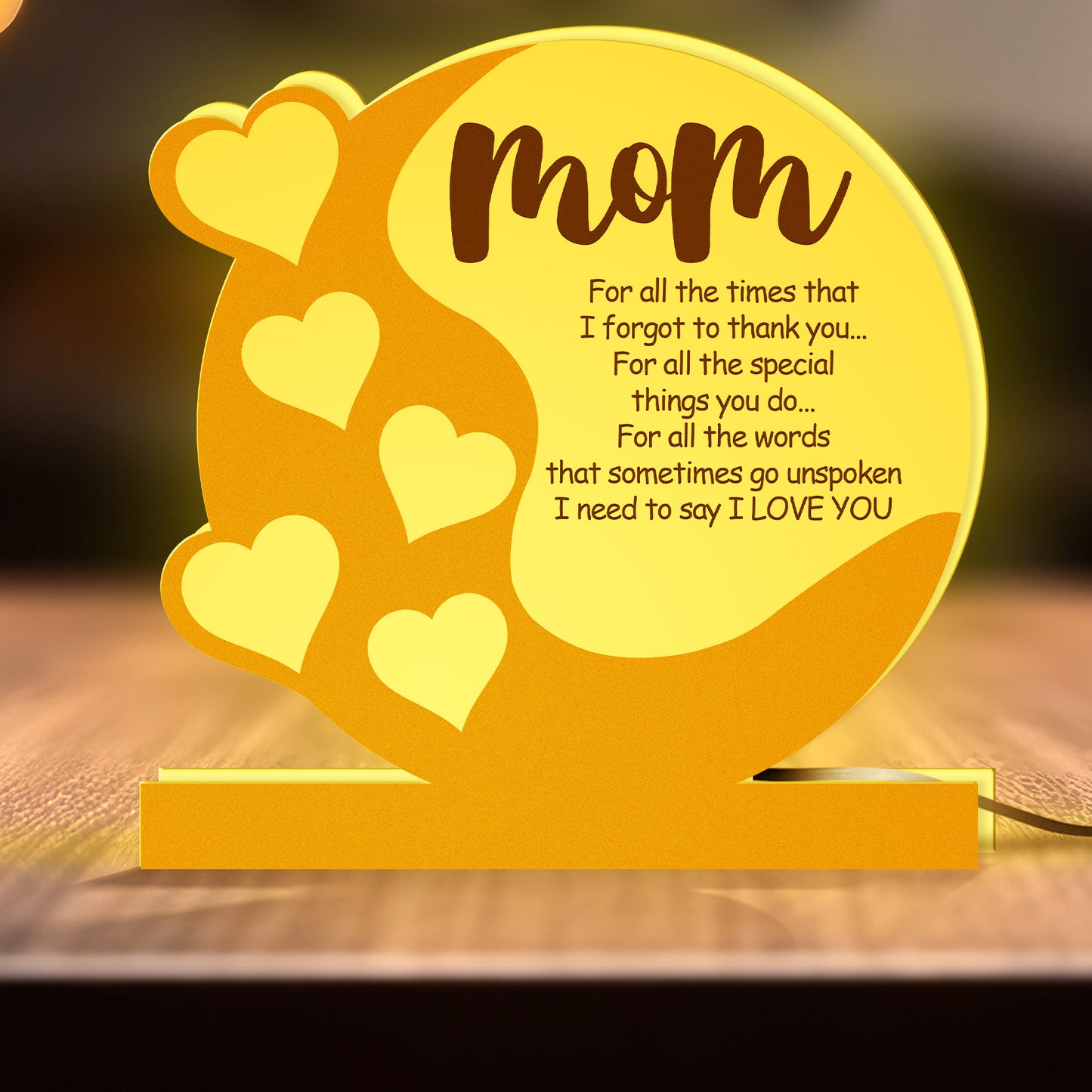 Personalized Mother's Day Gift Custom Shape Photo Night Light Box