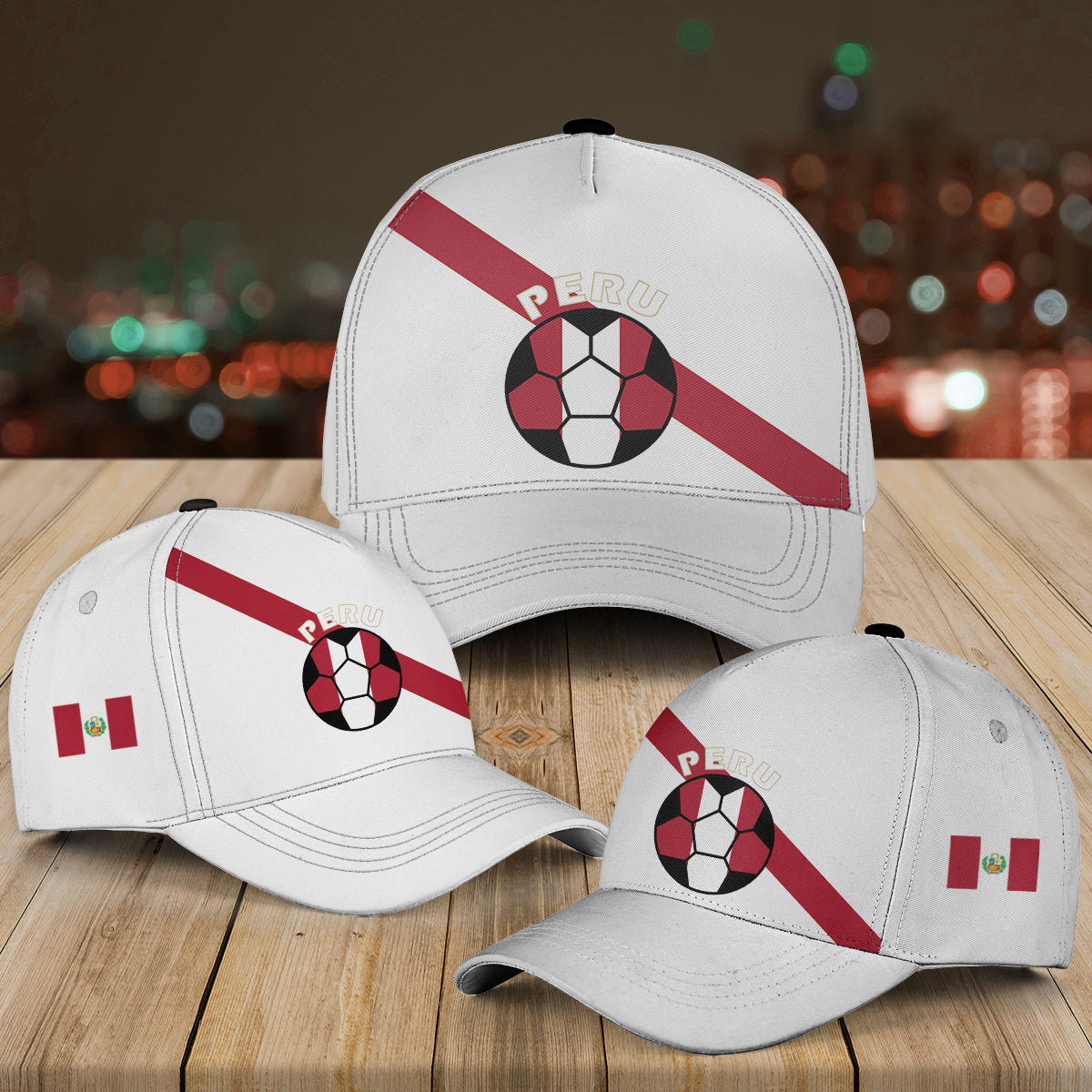 Peru Football Baseball Cap