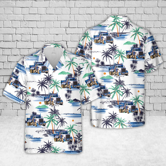 Peterbilt 359 Dump Truck Hawaiian Shirt