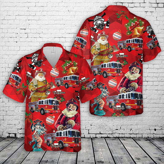 Philadelphia Fire department engine 7 ladders 10 Christmas Hawaiian Shirt