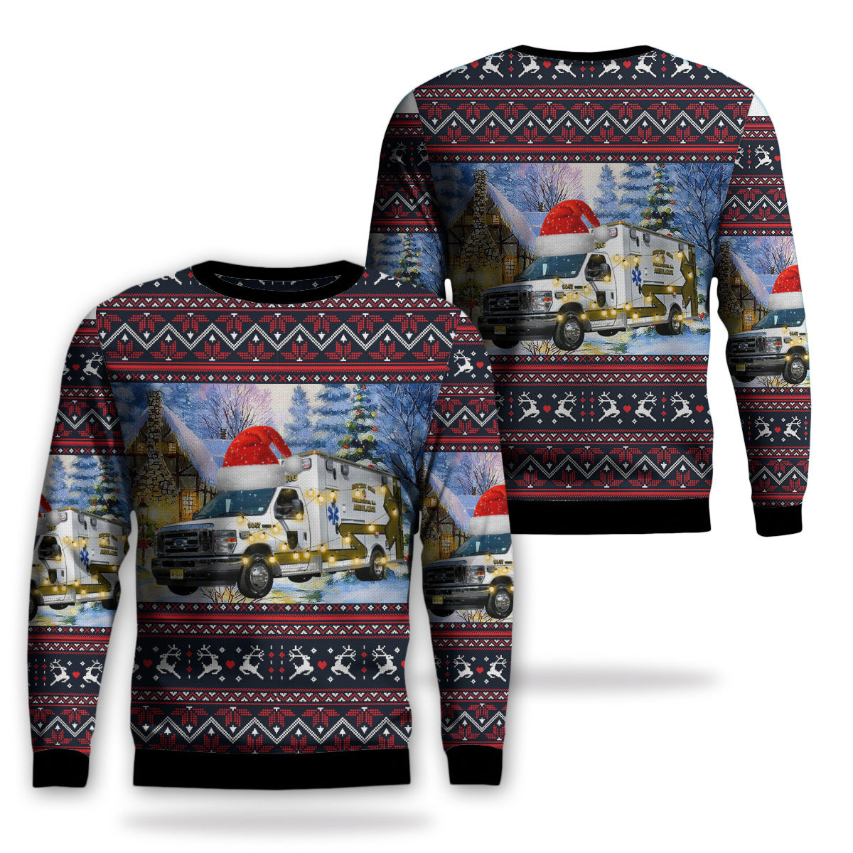 Phillipsburg, New Jersey, Phillipsburg Emergency Squad New Ambulance Christmas AOP Sweater