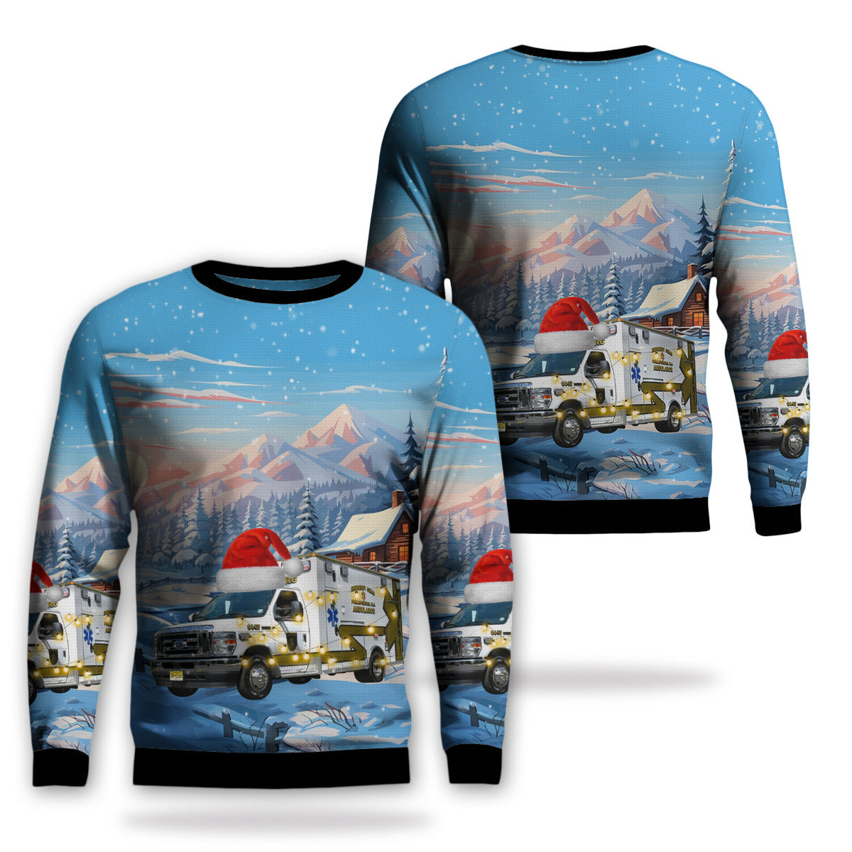 Phillipsburg, New Jersey, Phillipsburg Emergency Squad New Ambulance Christmas AOP Sweater