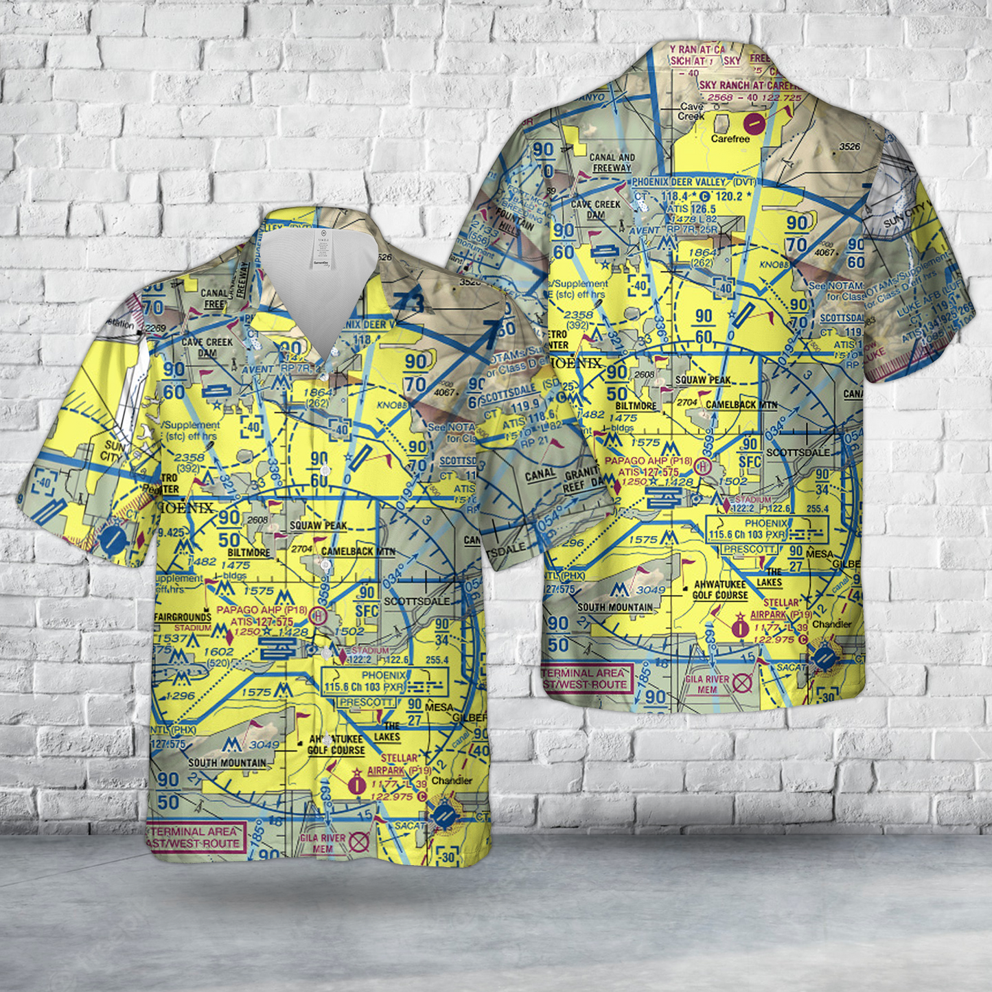 Phoenix VFR Sectional Chart Hawaiian Shirt