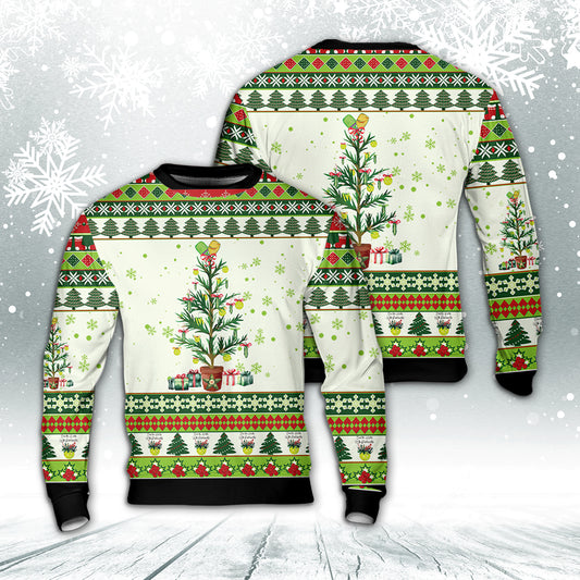 Pickleball Christmas Tree Sweater