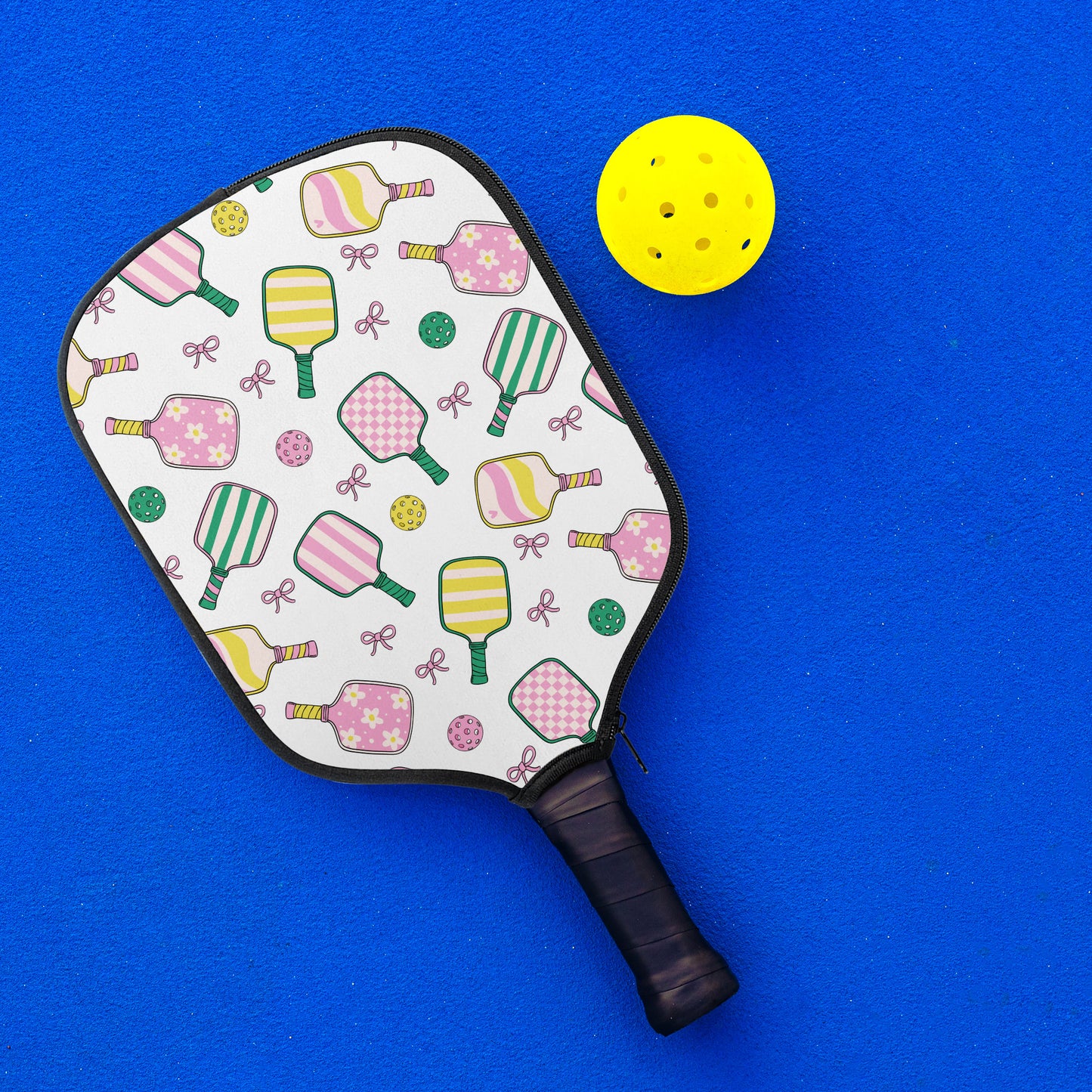 Pickleball Coquette Bow Pickleball Paddle Cover (Made in US)