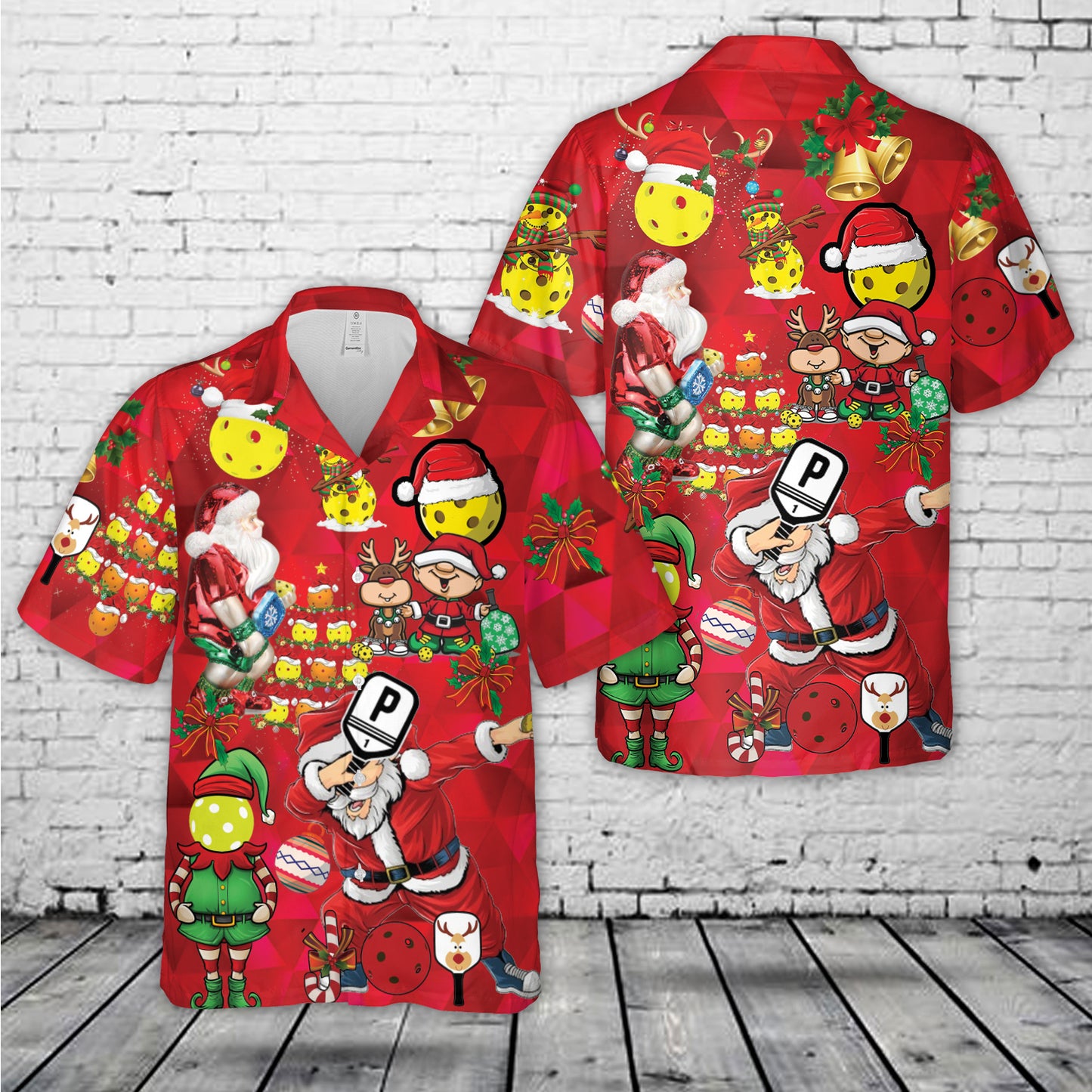 Pickleball Santa Christmas Hawaiian Shirt