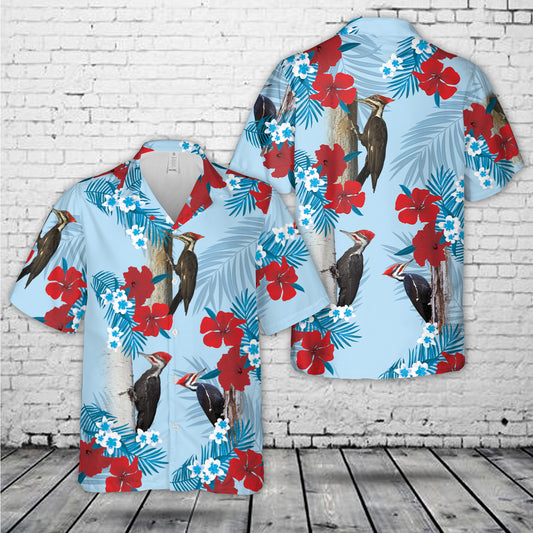 Pileated Woodpecker Hawaiian Shirt
