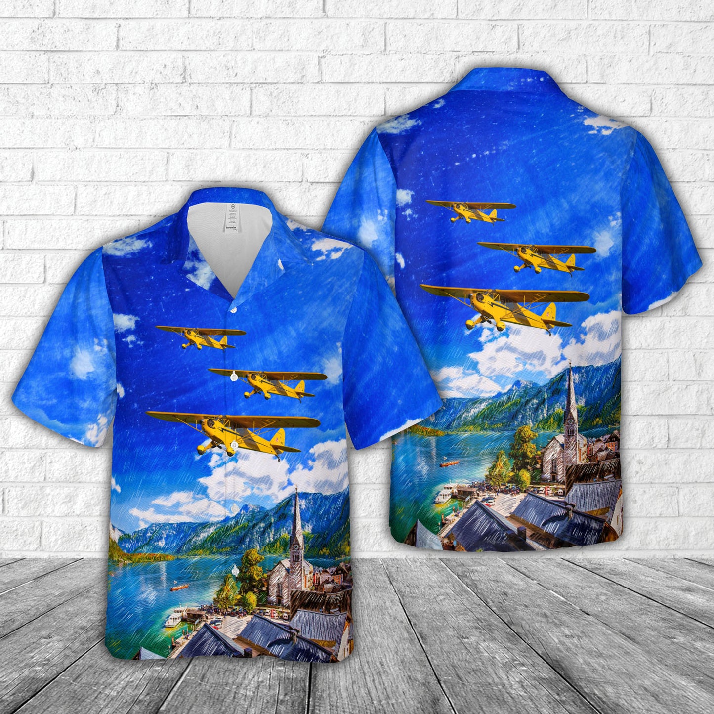 Piper J-3F-65 Cub Hawaiian Shirt