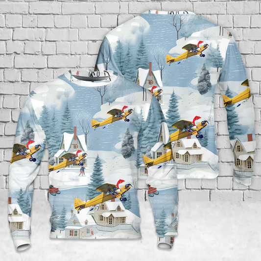Piper J-3 Cub AOP Christmas Sweater