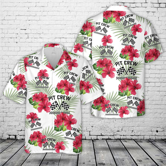 Pit crew Silhouette Racing Hawaiian Shirt