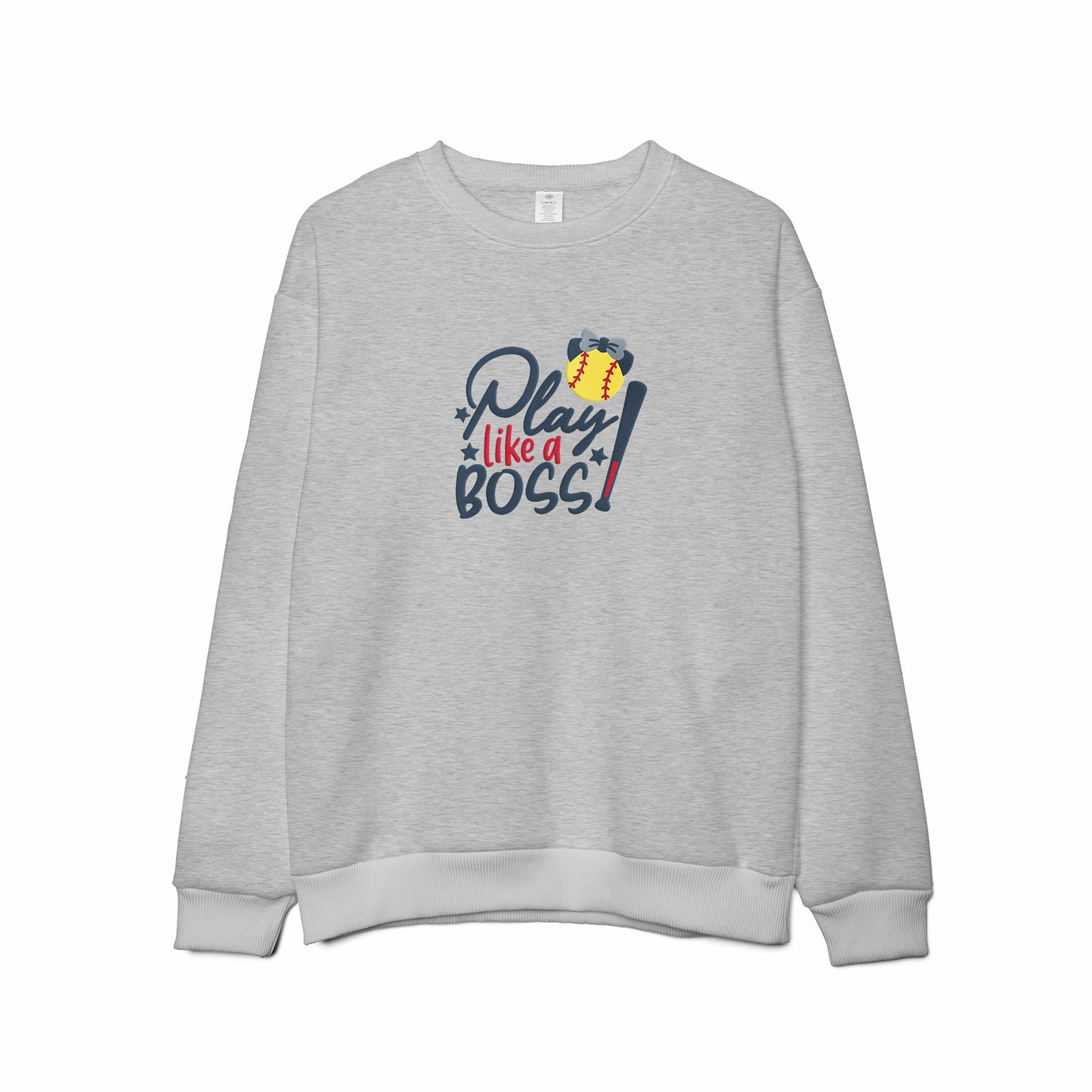 Play Like a Boss Softball Sport Embroidered Lightweight Classic Unisex Sweatshirt