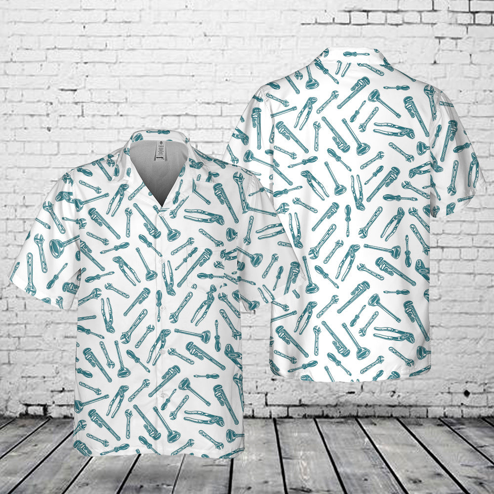 Plumber Tools Pocket Hawaiian Shirt