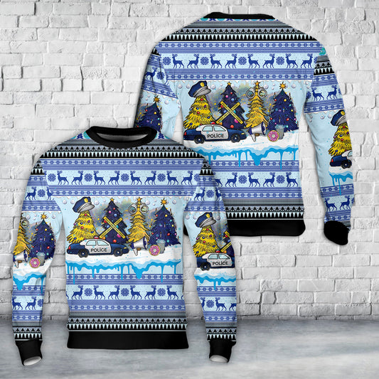 Police Christmas Trees Sweater
