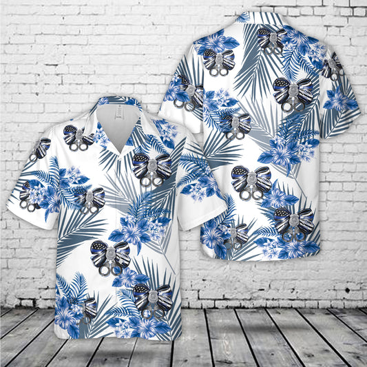 Police Coquette Bow Hawaiian Shirt