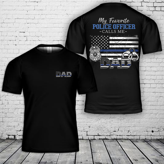 Police Dad 3D T-Shirt