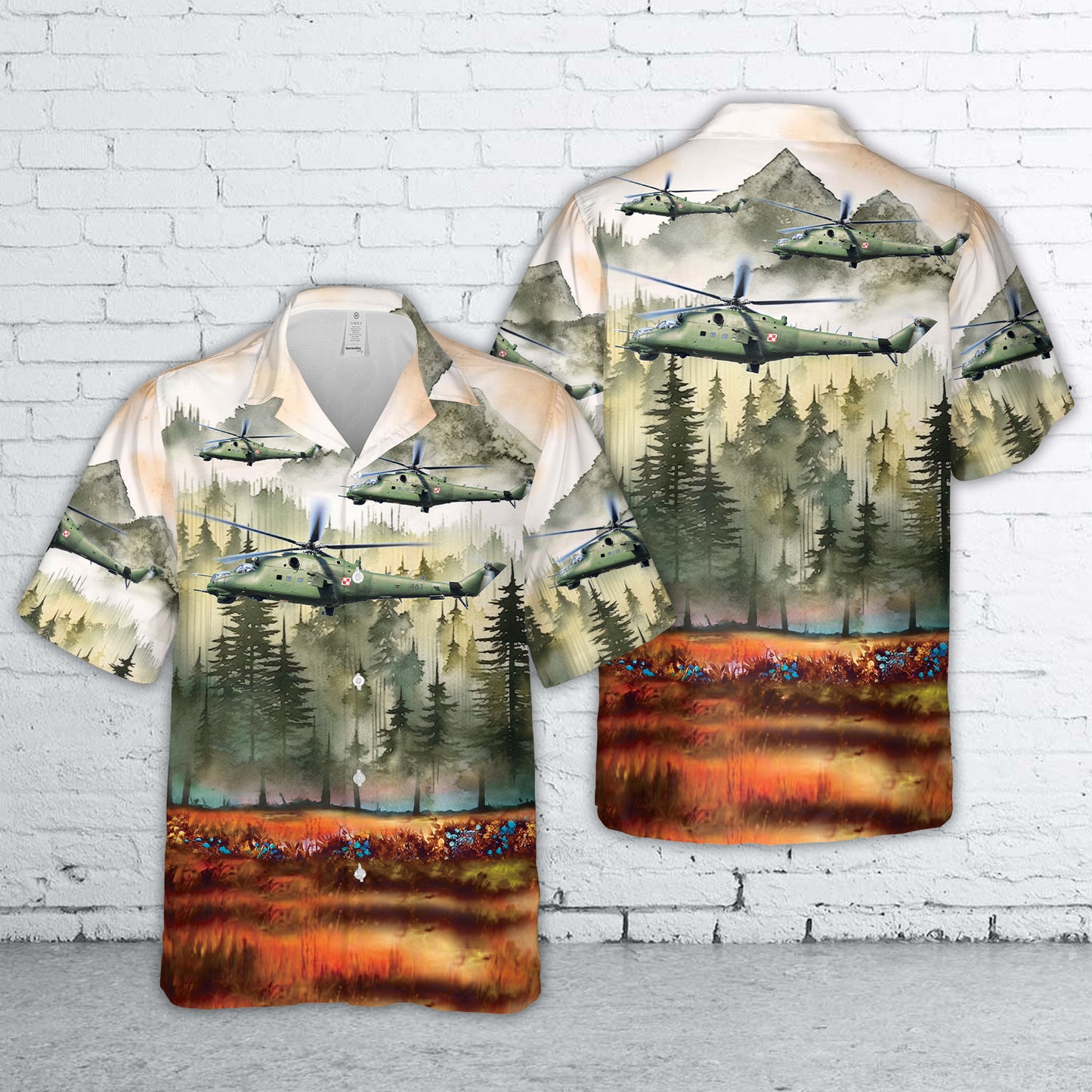Polish Air Force Mil Mi-24V Hind Hawaiian Shirt