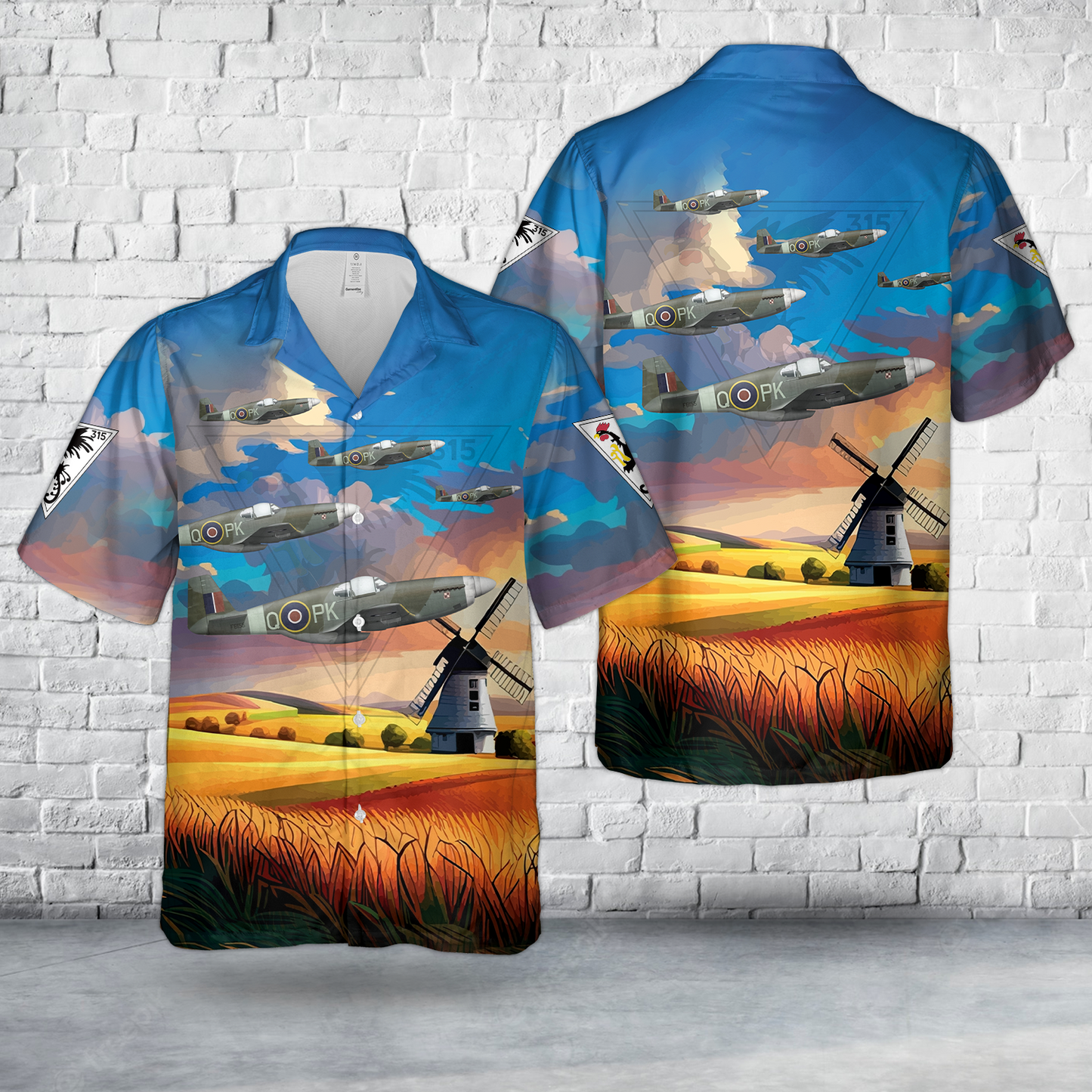 Polish Air Force North American “Mustang” Mk III FB155 Of No. 315 (City of Dęblin) Polish Fighter Squadron Hawaiian Shirt