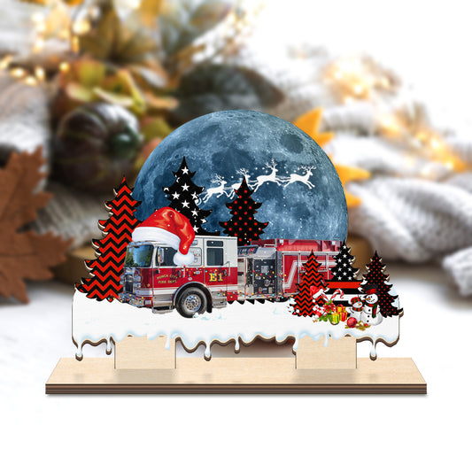 Ponca City, Oklahoma, Ponca City Fire Department Christmas Custom Shape Wood Standee