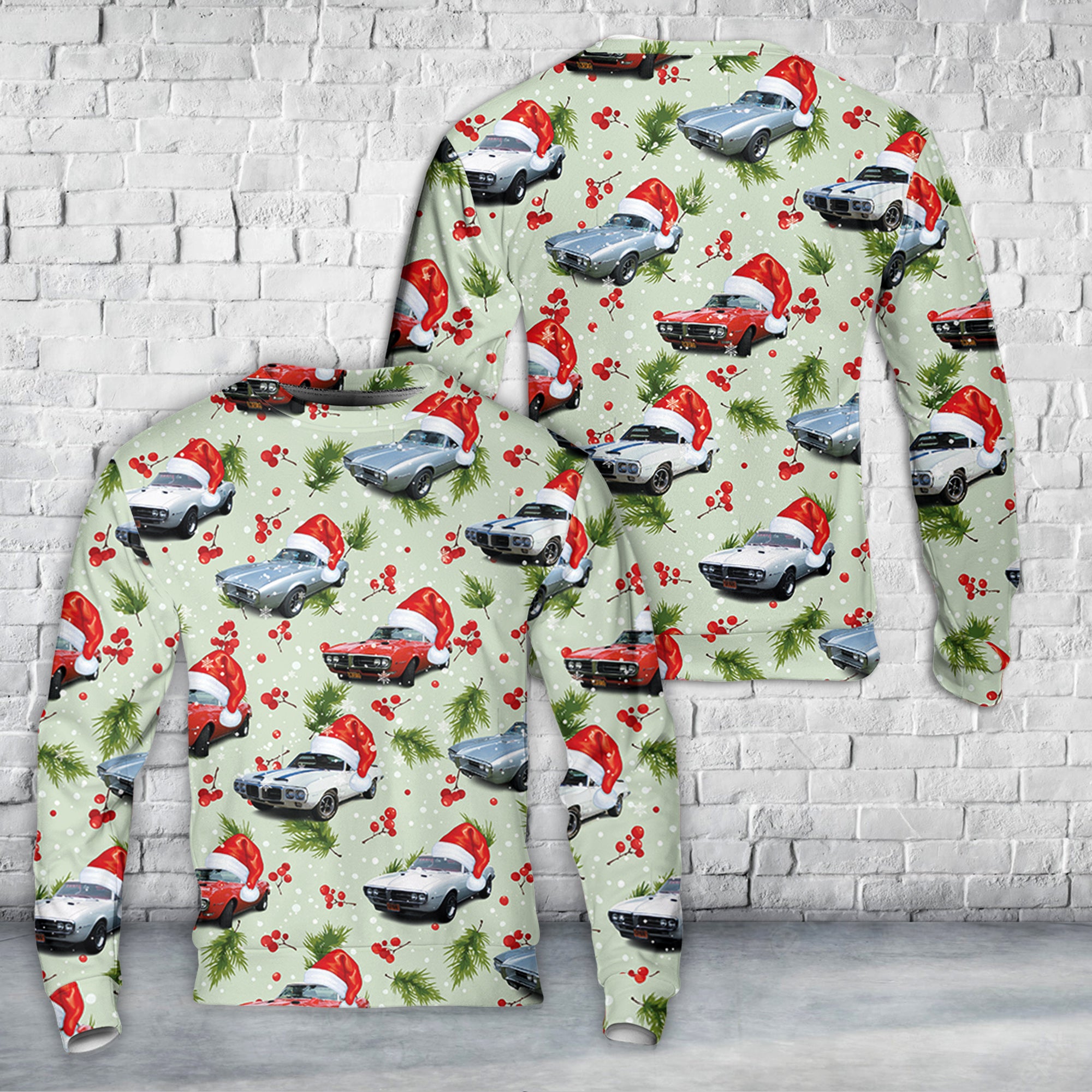 Pontiac Firebird First generation (1967-1969) Christmas AOP Sweater ...