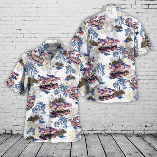 Pontoon, 4th Of July Hawaiian Shirt