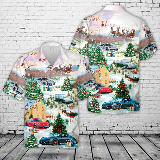 Porsche 911 Christmas Hawaiian Shirt