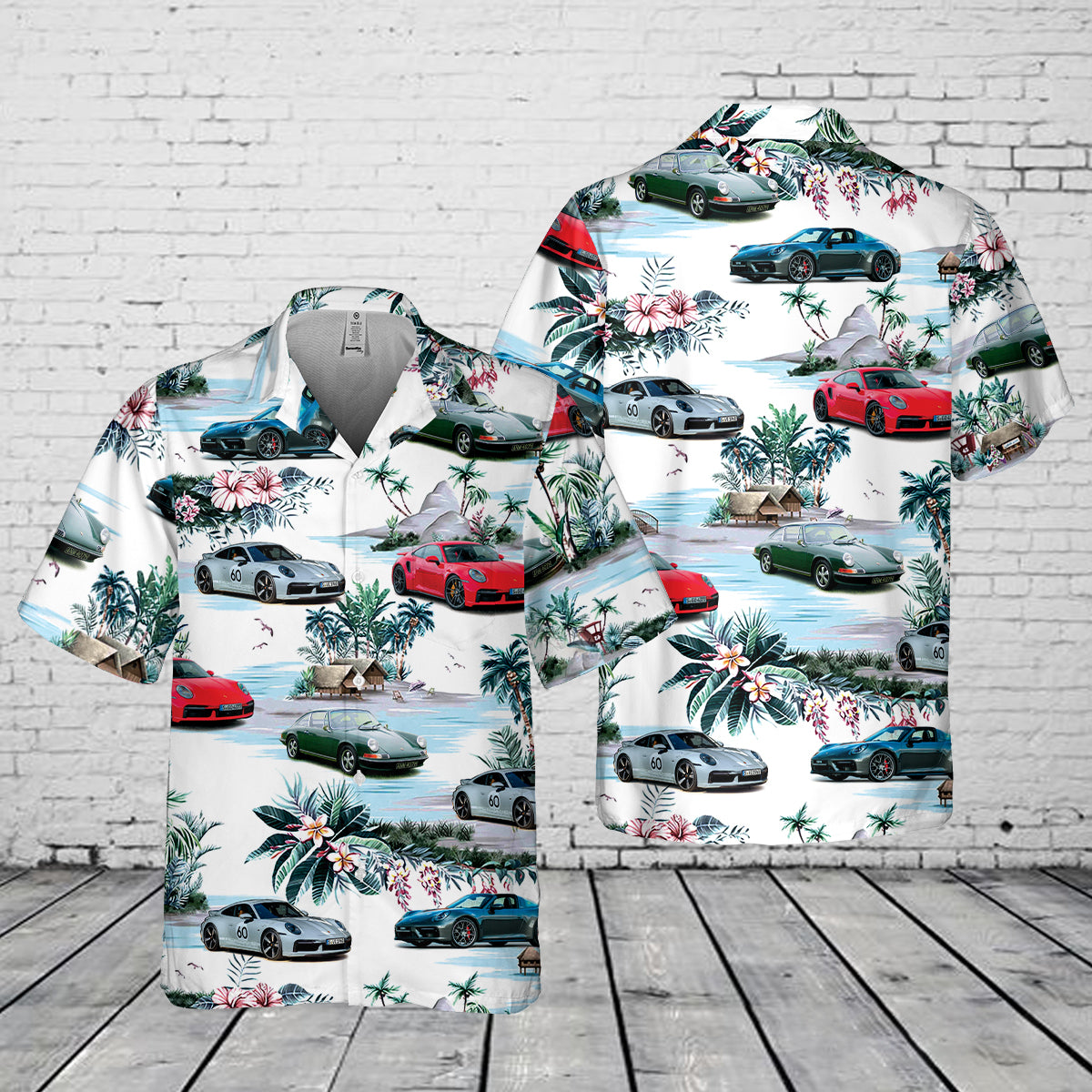 Porsche 911 Pocket Hawaiian Shirt