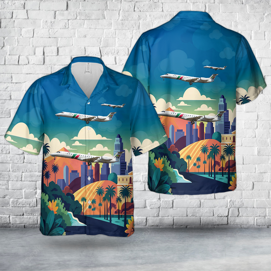 Portugália Airlines Embraer ERJ-145EP Hawaiian Shirt