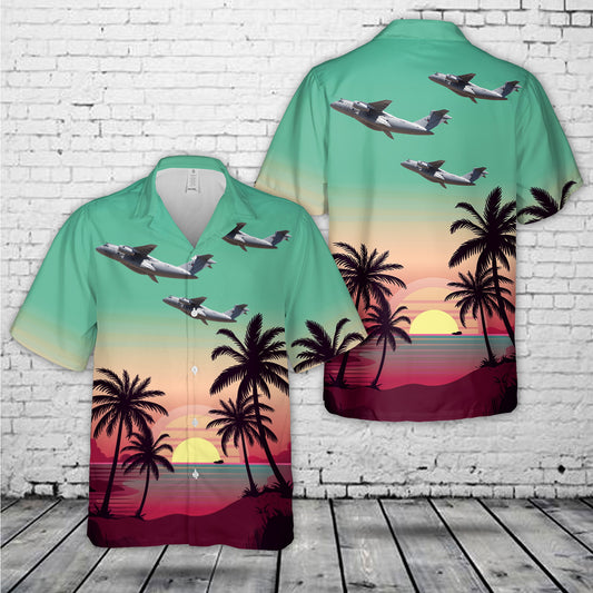 Portuguese Air Force Embraer KC-390 Hawaiian Shirt
