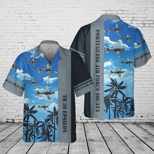 Portuguese Air Force Socata TB 30 Epsilon Pocket Hawaiian Shirt