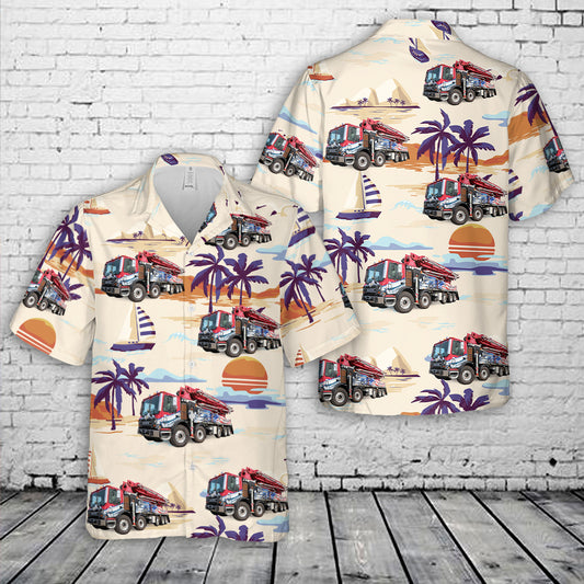 Precision Concrete Pumping Inc. Truck Hawaiian Shirt