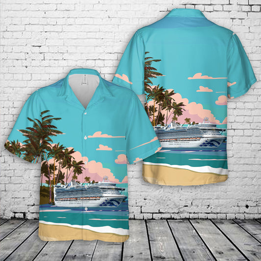 Princess Cruises MS Caribbean Princess Hawaiian Shirt