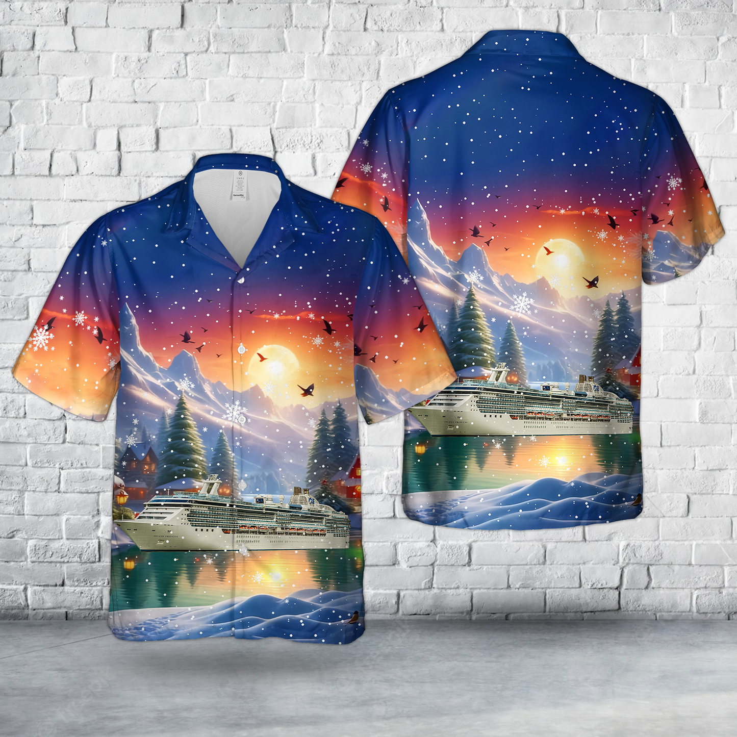 Princess Cruises MS Island Princess (2002) Christmas Hawaiian Shirt