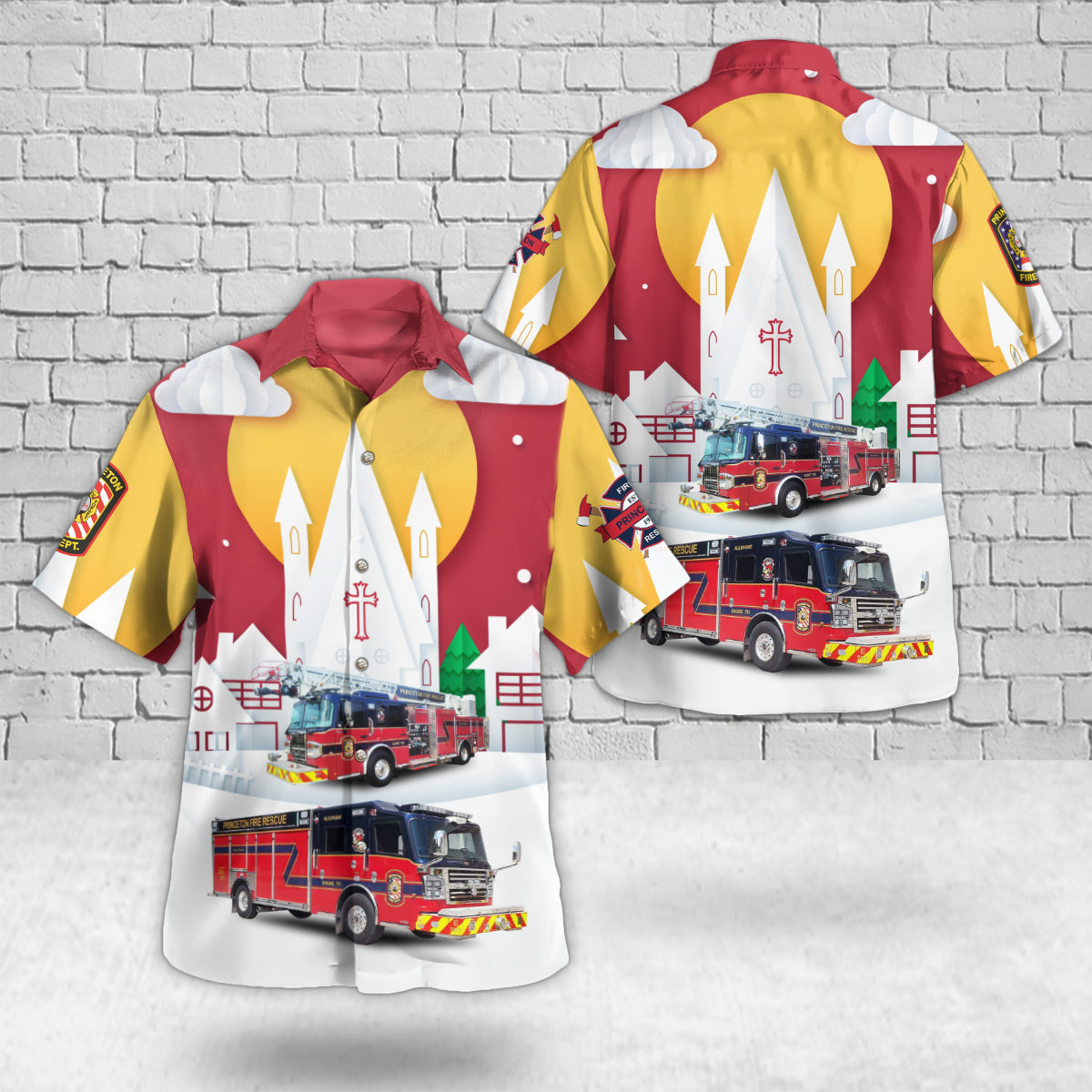 Princeton, Texas, Princeton Fire Department Christmas Hawaiian Shirt