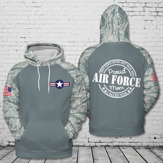 Proud Air Force Mom 3D Hoodie