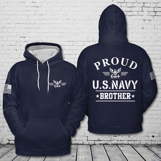 Proud Navy Brother 3D Hoodie