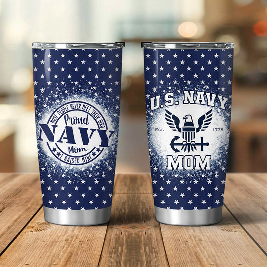 Proud Navy Mom Tumbler 20 Oz