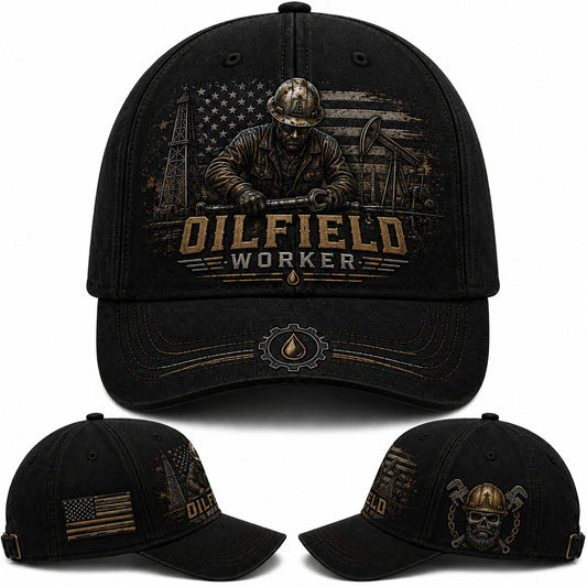 Oilfield Worker Built Tough Driven by Pride Baseball Cap