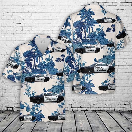 Provo Police Car 2011 Dodge Charger Hawaiian Shirt