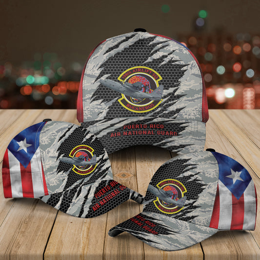 Puerto Rico Air National Guard 198th Airlift Squadron WC-130H Hercules Flag Baseball Cap