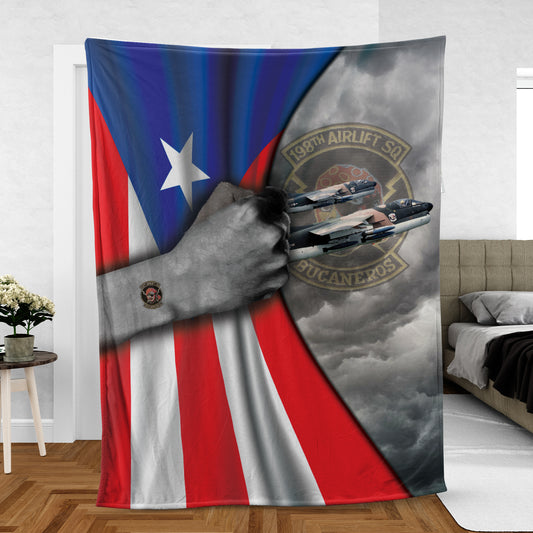 Puerto Rico Air National Guard A-7D Corsair II 198th Tactical Fighter Squadron Fleece Blanket