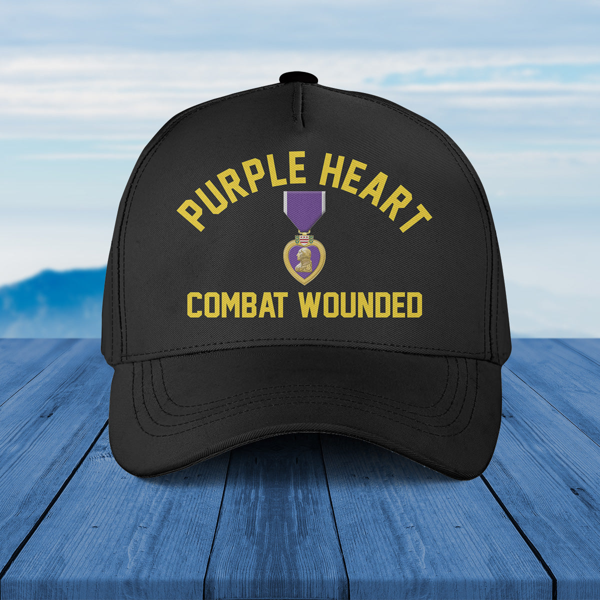 Purple Heart Combat Wounded Baseball Cap