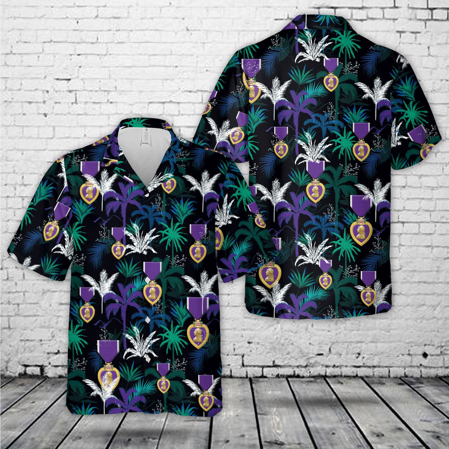 Purple Heart Medal Hawaiian Shirt