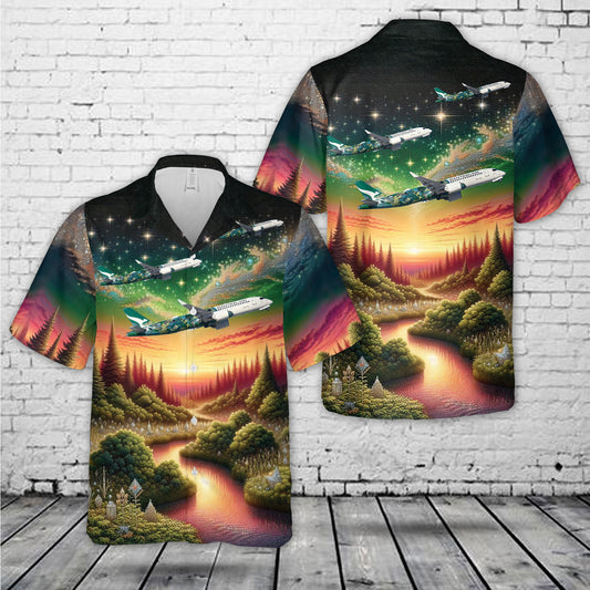 QantasLink (National Jet Systems) Airbus A220-371 Minyma Kutjara Tjukurpa Livery Hawaiian Shirt