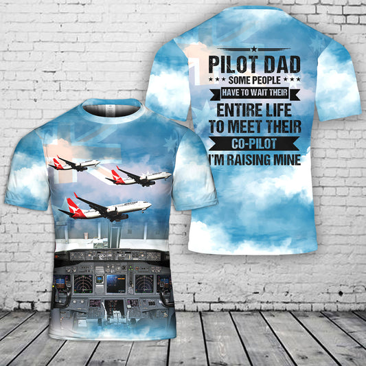 Qantas Boeing 737-838, Father's Day 3D T-Shirt
