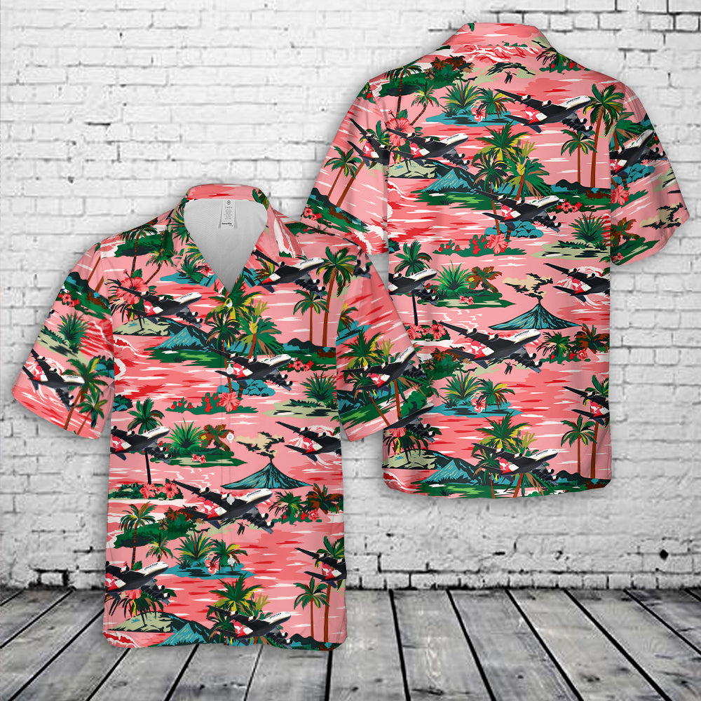 Qantas VH-OQL "Phyllis Arnott" Airbus A380-842 Hawaiian Shirt